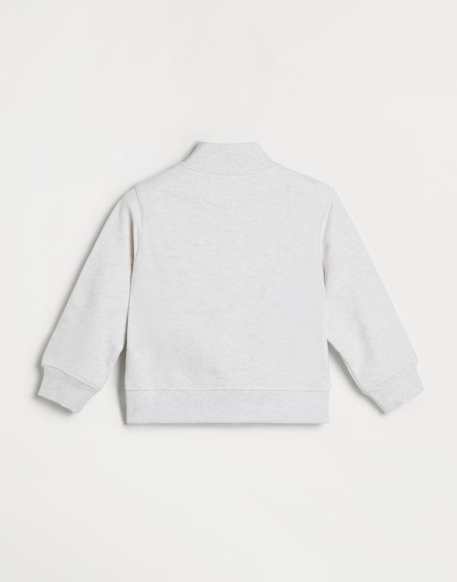 Topwear stile bomber in felpa Grigio Chiaro Baby - Brunello Cucinelli