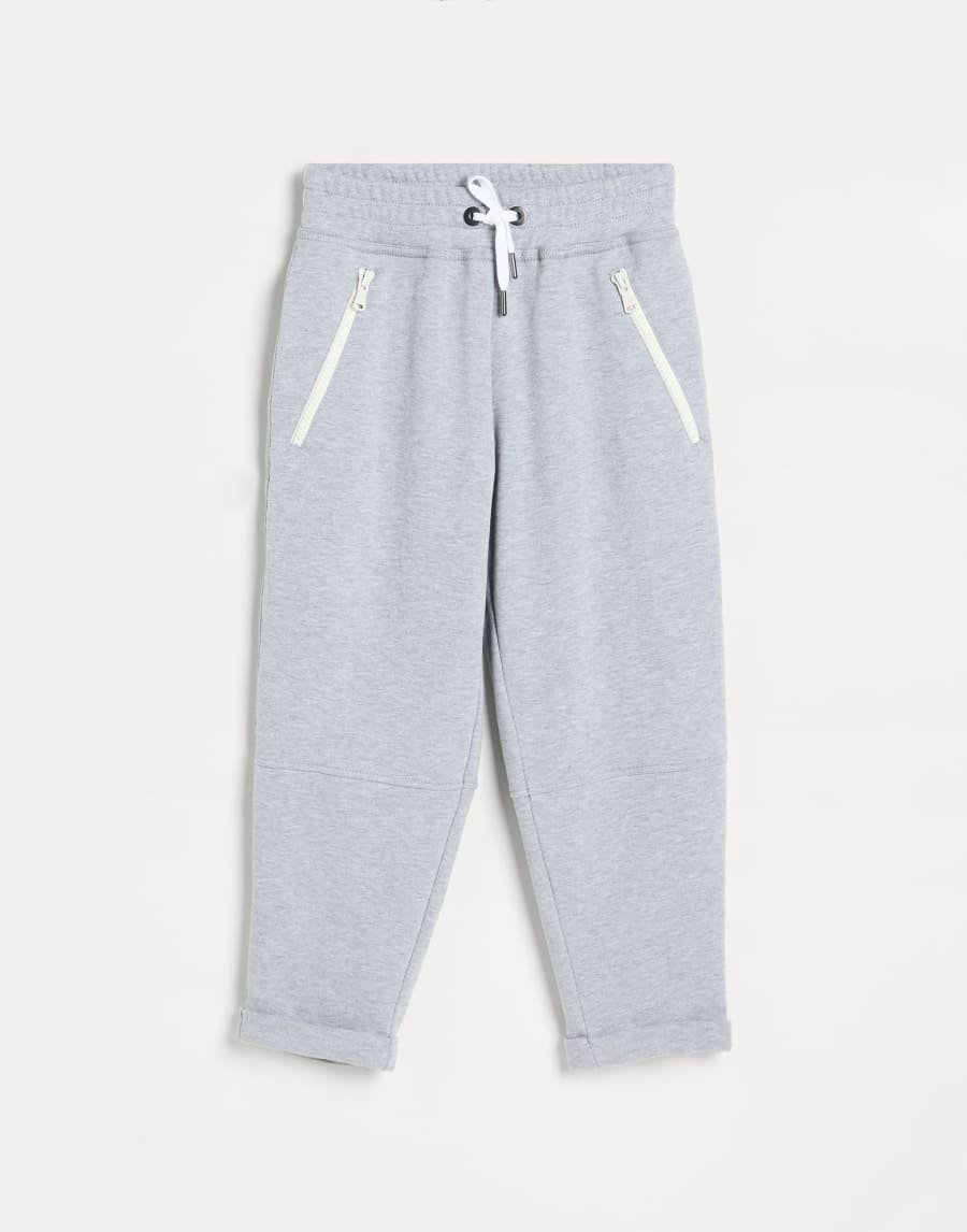 Smooth French terry trousers Grey Girls - Brunello Cucinelli