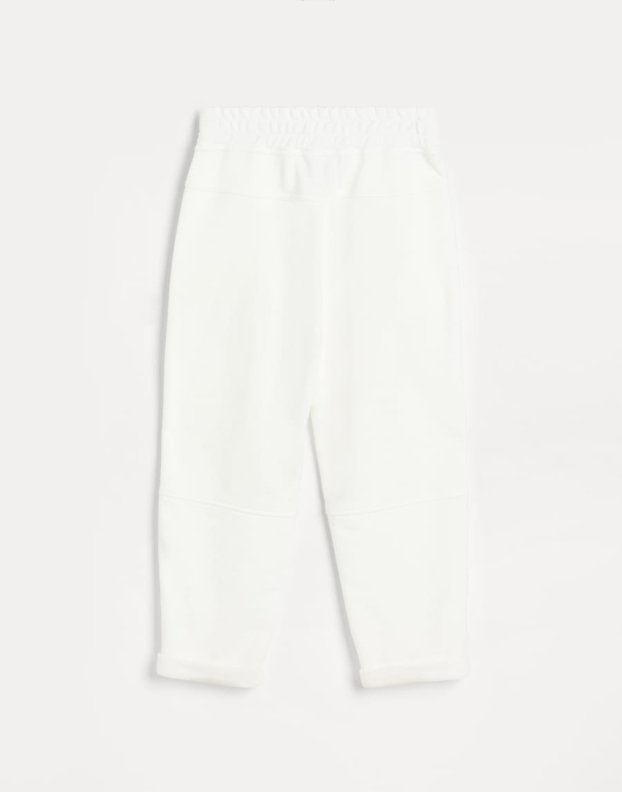 Smooth French terry trousers Off-White Girls - Brunello Cucinelli