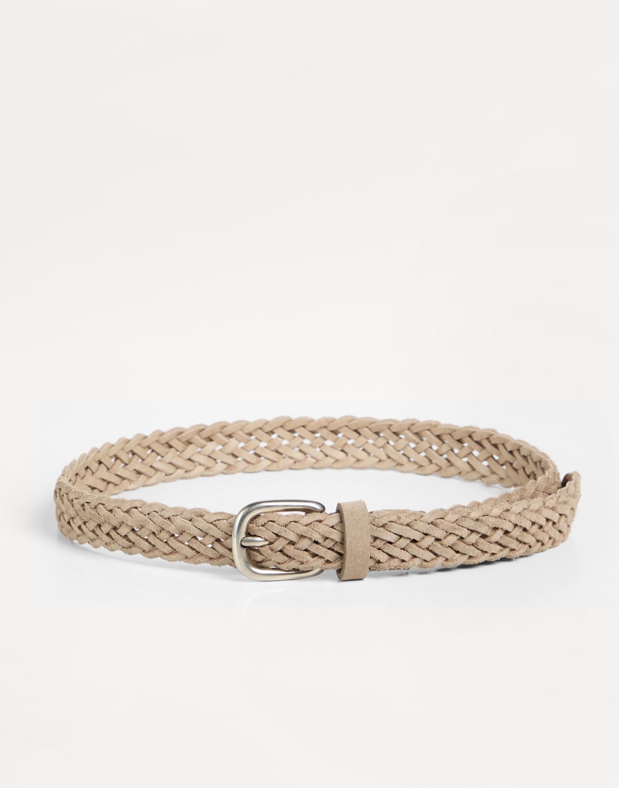 リバースカーフスキン ベルト ヘーゼルナッツ ボーイズ - Brunello Cucinelli