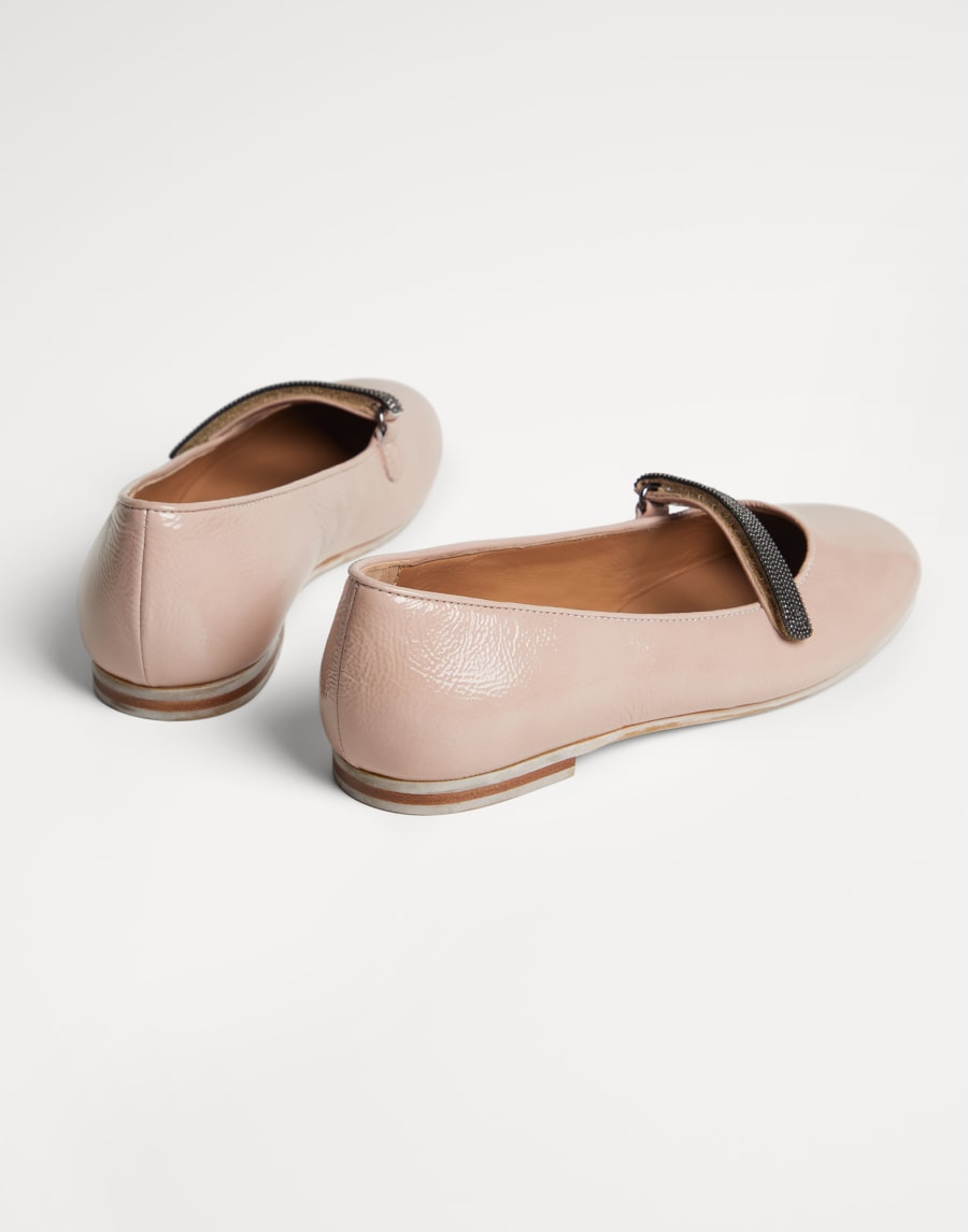 レザー フラットシューズ ピンク ガールズ - Brunello Cucinelli
