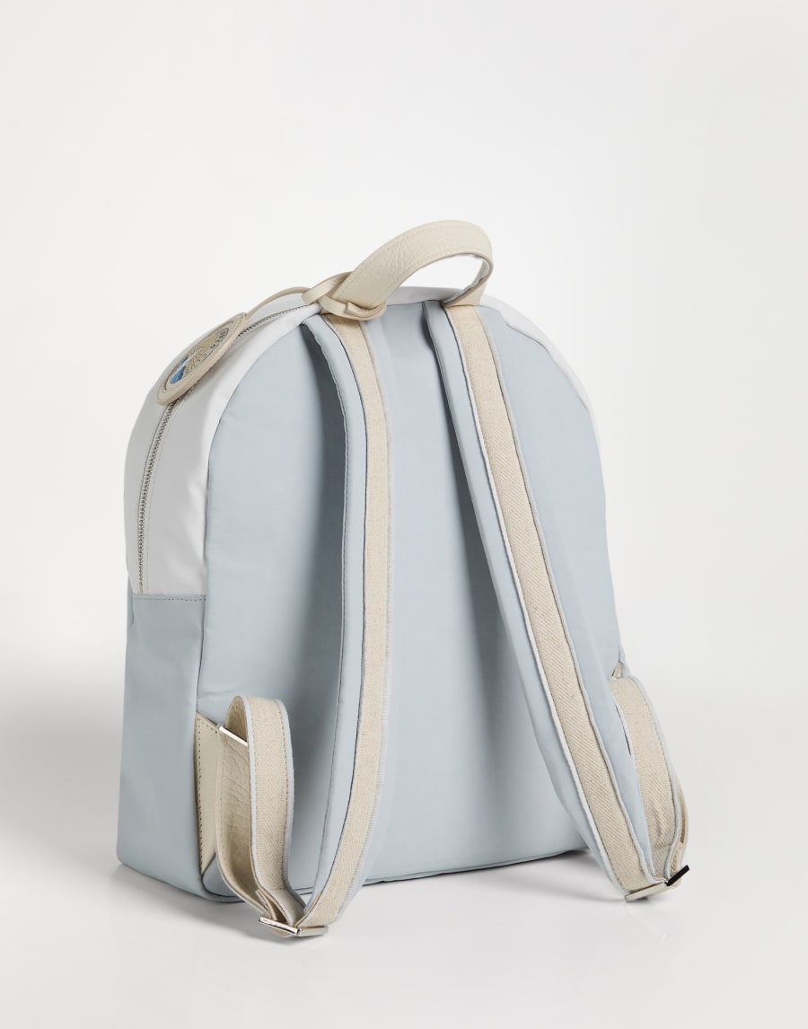 Backpack with Surf graphic Light Grey Boys - Brunello Cucinelli