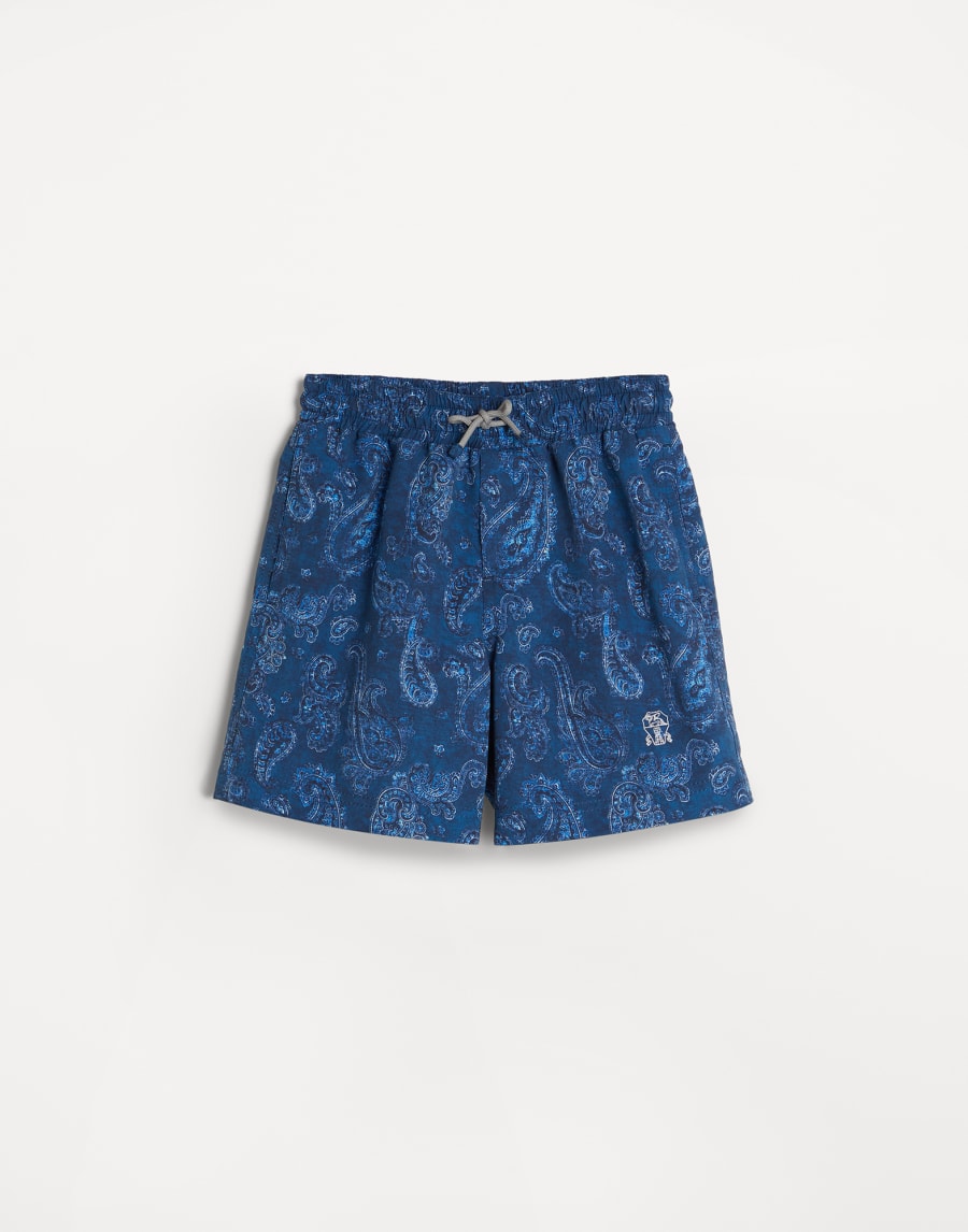 Paisley swim shorts Panama Boys - Brunello Cucinelli