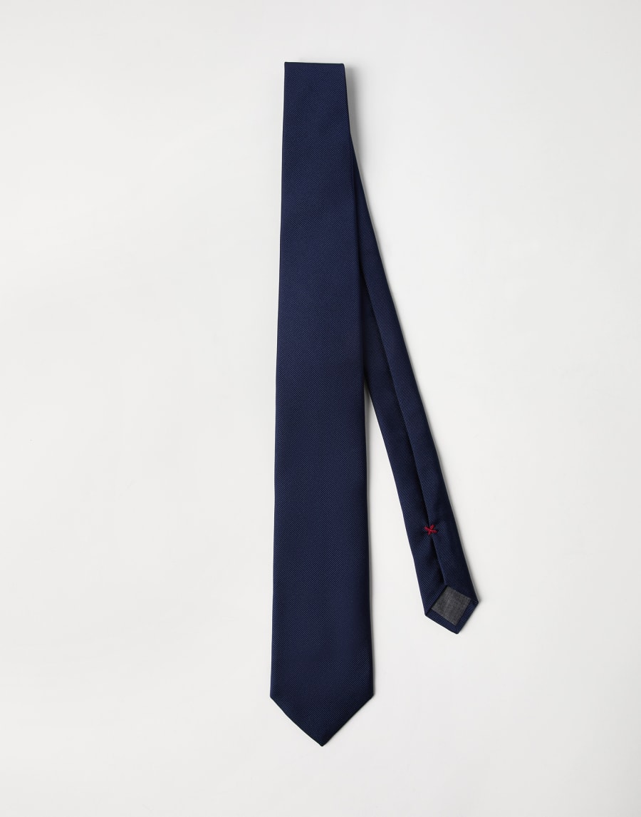 Silk twill tie Azure Man - Brunello Cucinelli