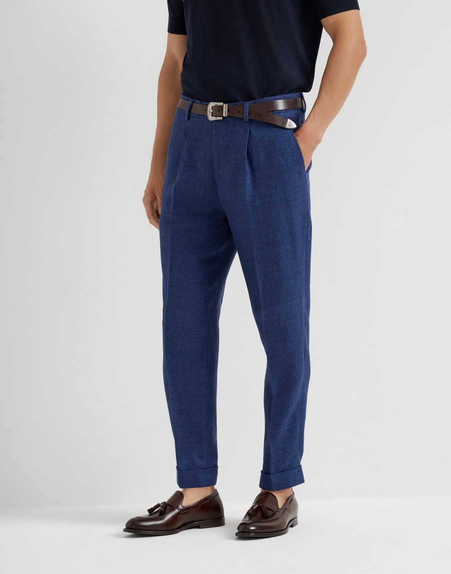 レジャーフィット トラウザーズ インディゴ メンズ - Brunello Cucinelli