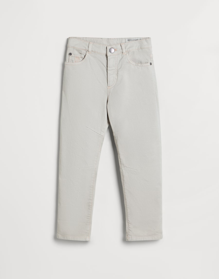 コントラストステッチ入り デニムパンツ ライトグレー ボーイズ - Brunello Cucinelli