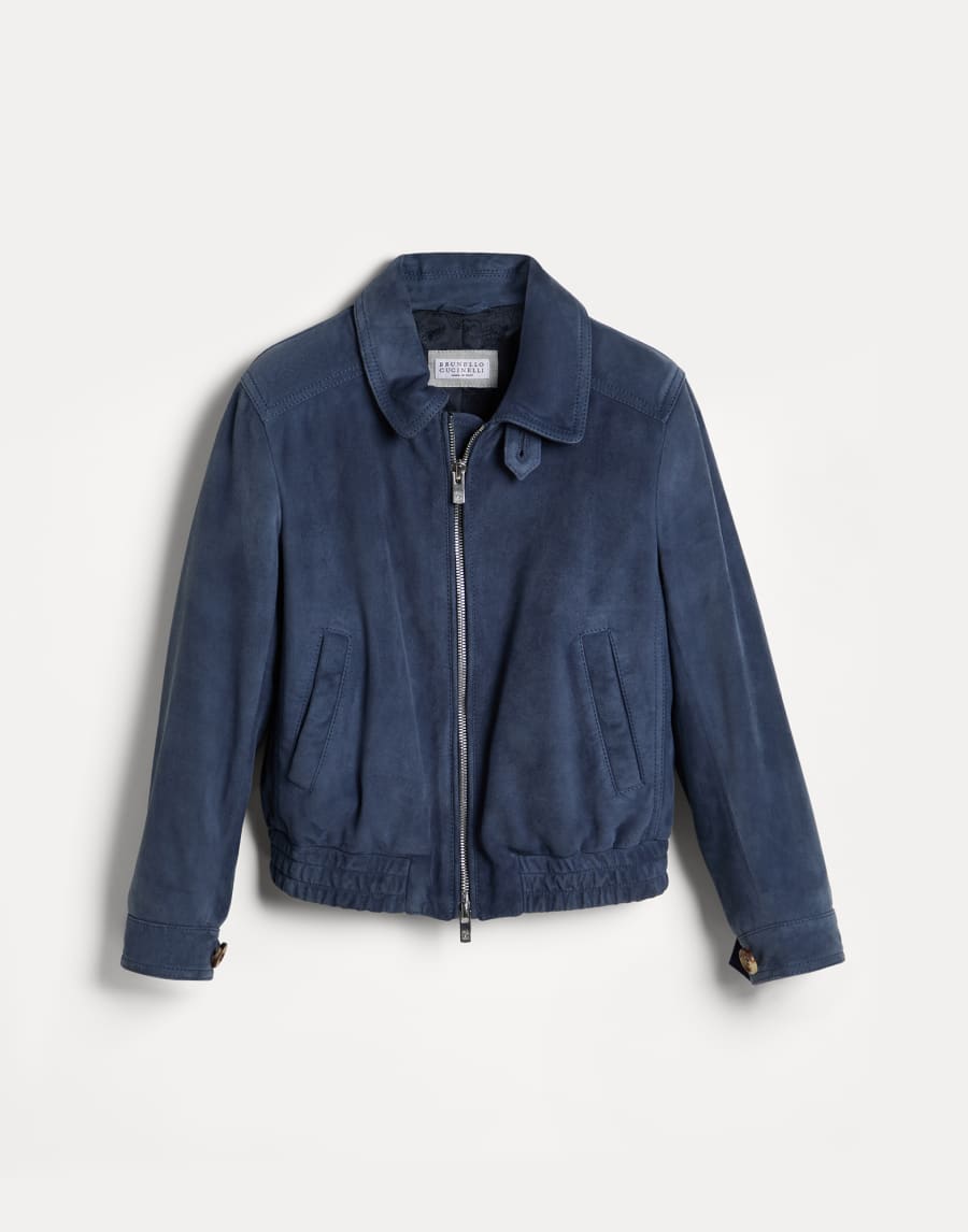Suede jacket Blue Boys - Brunello Cucinelli