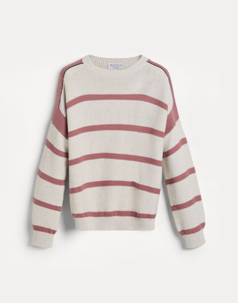 条纹针织衫 燕麦色 女童 - Brunello Cucinelli