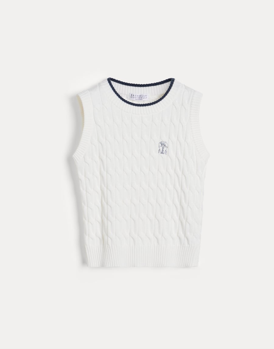 Топ из хлопка Панама Девочки - Brunello Cucinelli