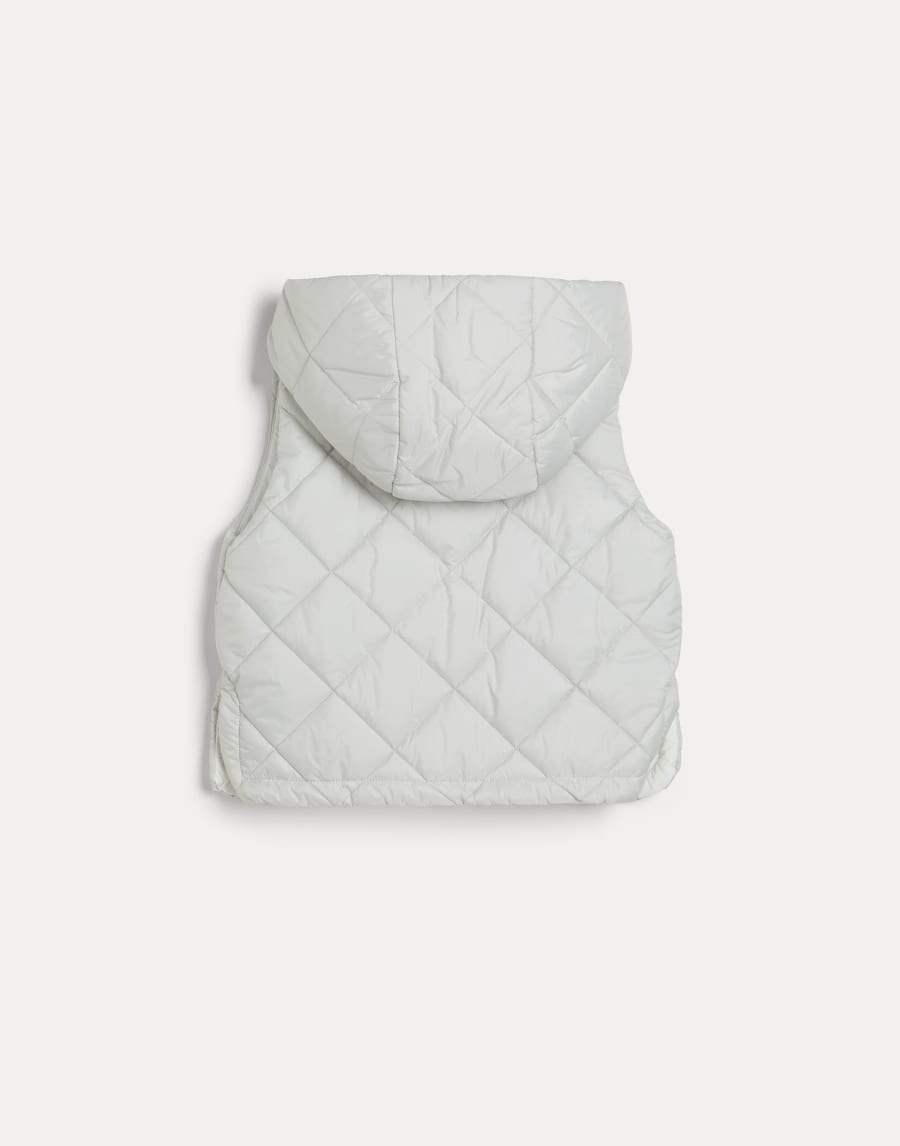 Nylon vest with padding Light Grey Girls - Brunello Cucinelli
