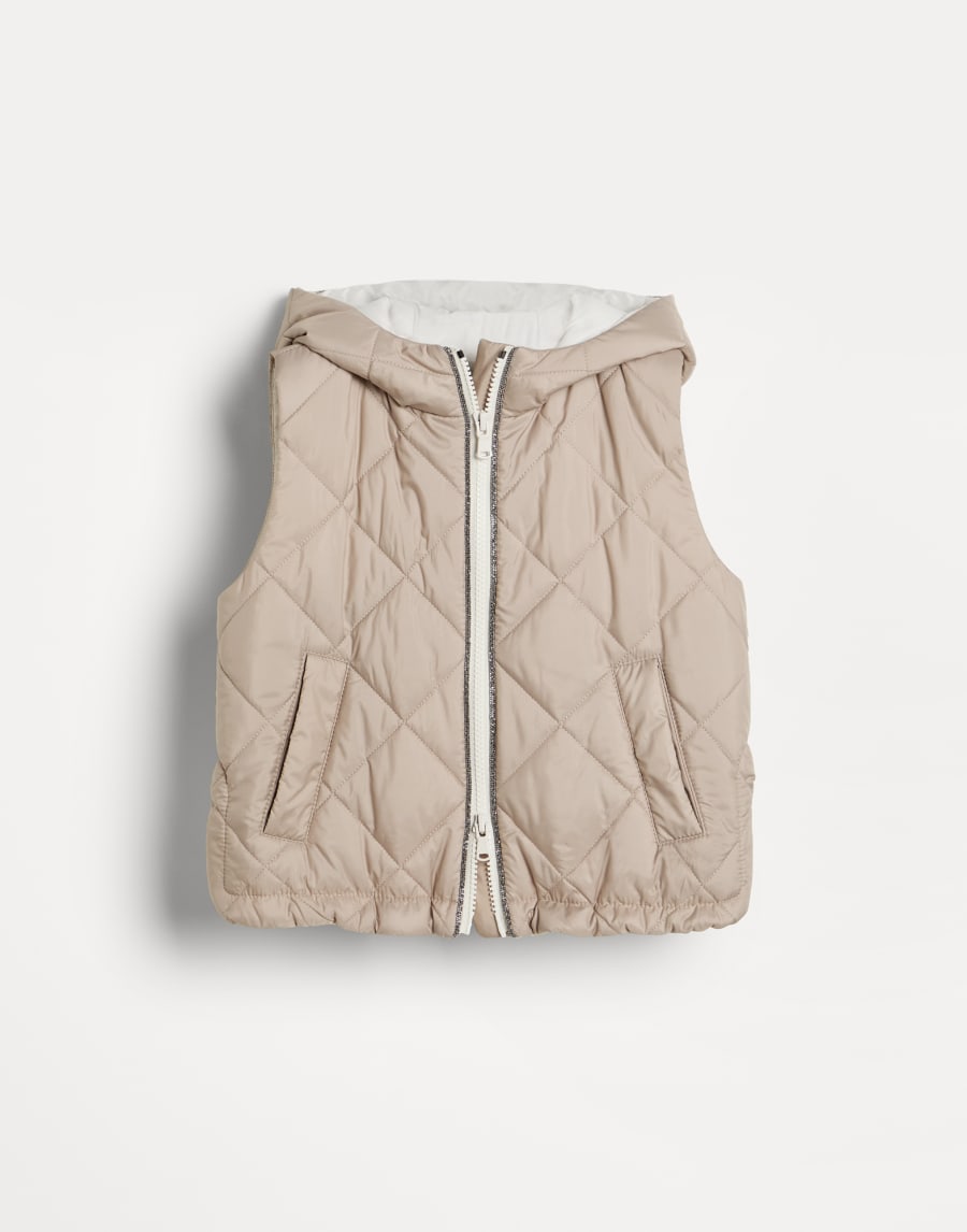 Nylon vest with padding Dove Grey Girls - Brunello Cucinelli