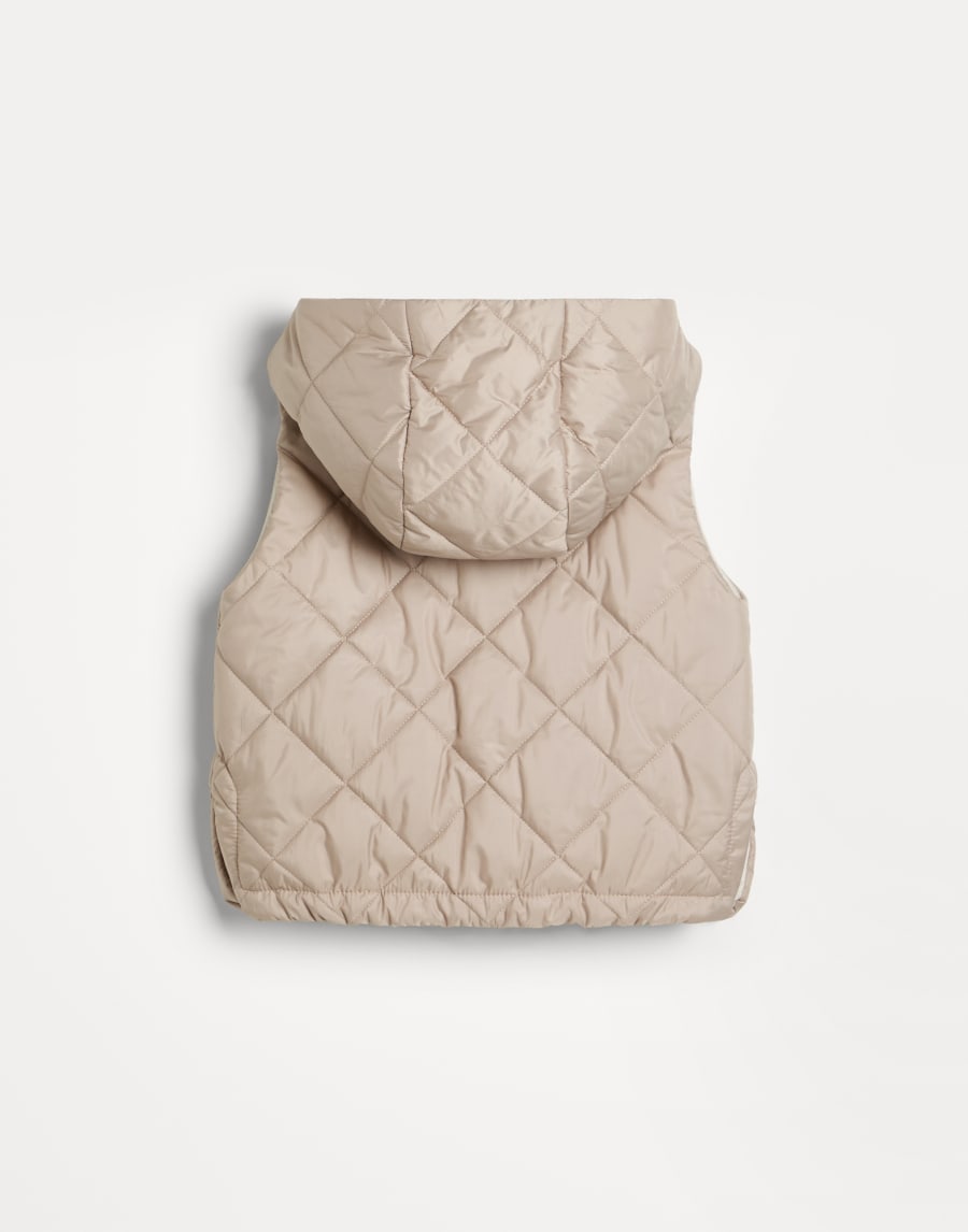 Nylon vest with padding Dove Grey Girls - Brunello Cucinelli
