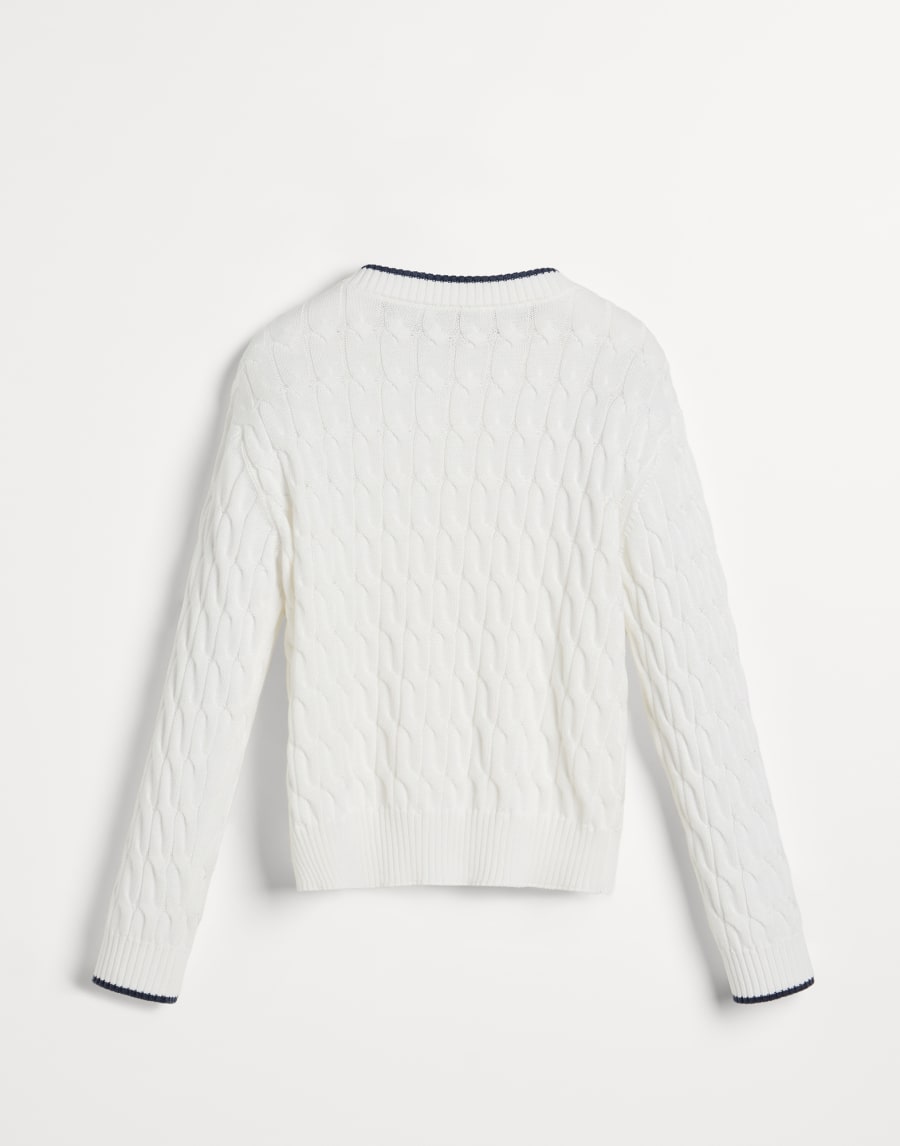 Кардиган из хлопка с логотипом Панама Девочки - Brunello Cucinelli