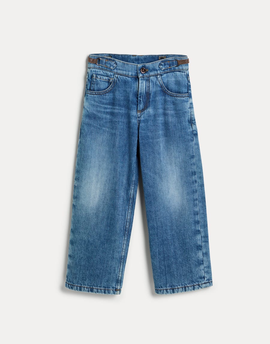 软牛仔布长裤 牛仔蓝 女童 - Brunello Cucinelli
