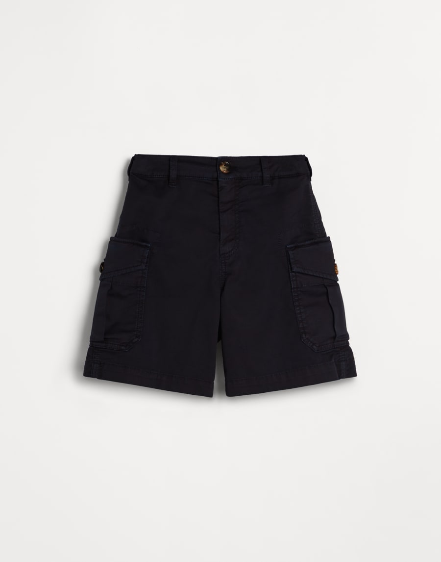 カーゴポケット付き バミューダパンツ ネイビーブルー ボーイズ - Brunello Cucinelli