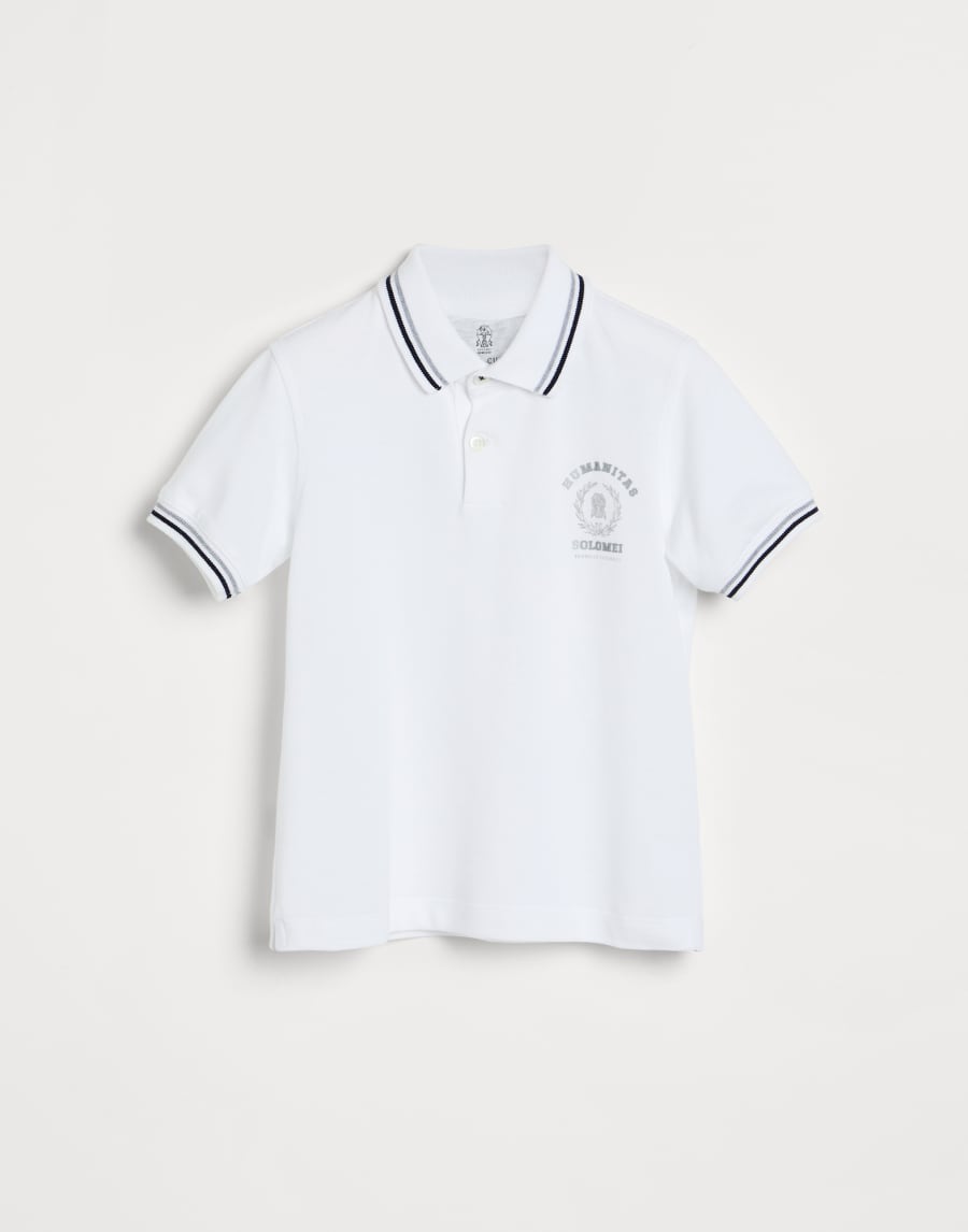 Piqué polo shirt White Boys - Brunello Cucinelli