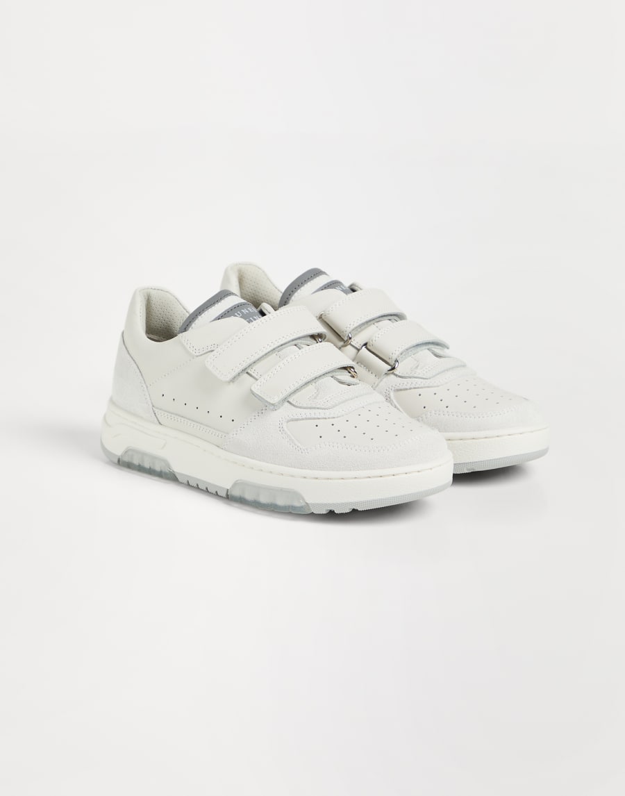 Calfskin and suede sneakers White Boys - Brunello Cucinelli