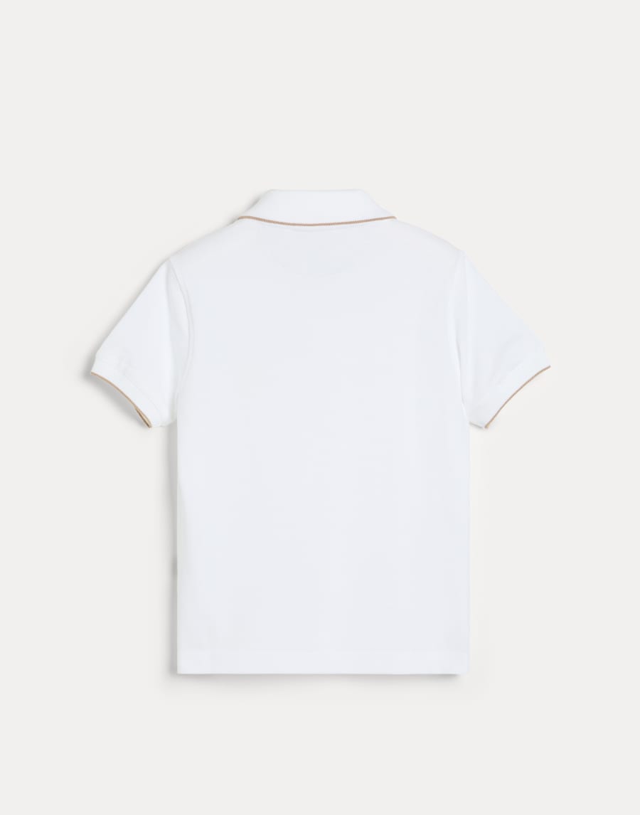 Piqué polo shirt White Boys - Brunello Cucinelli