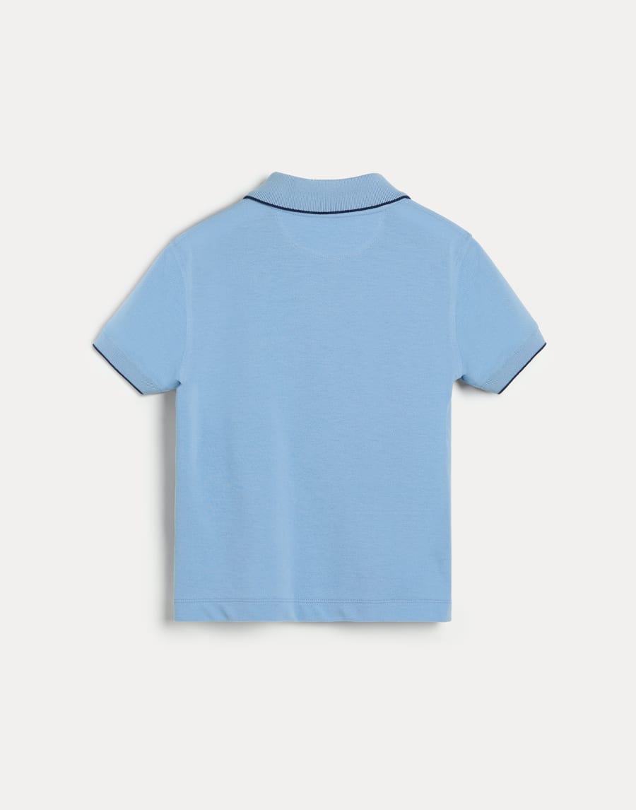 Piqué polo shirt Azure Boys - Brunello Cucinelli