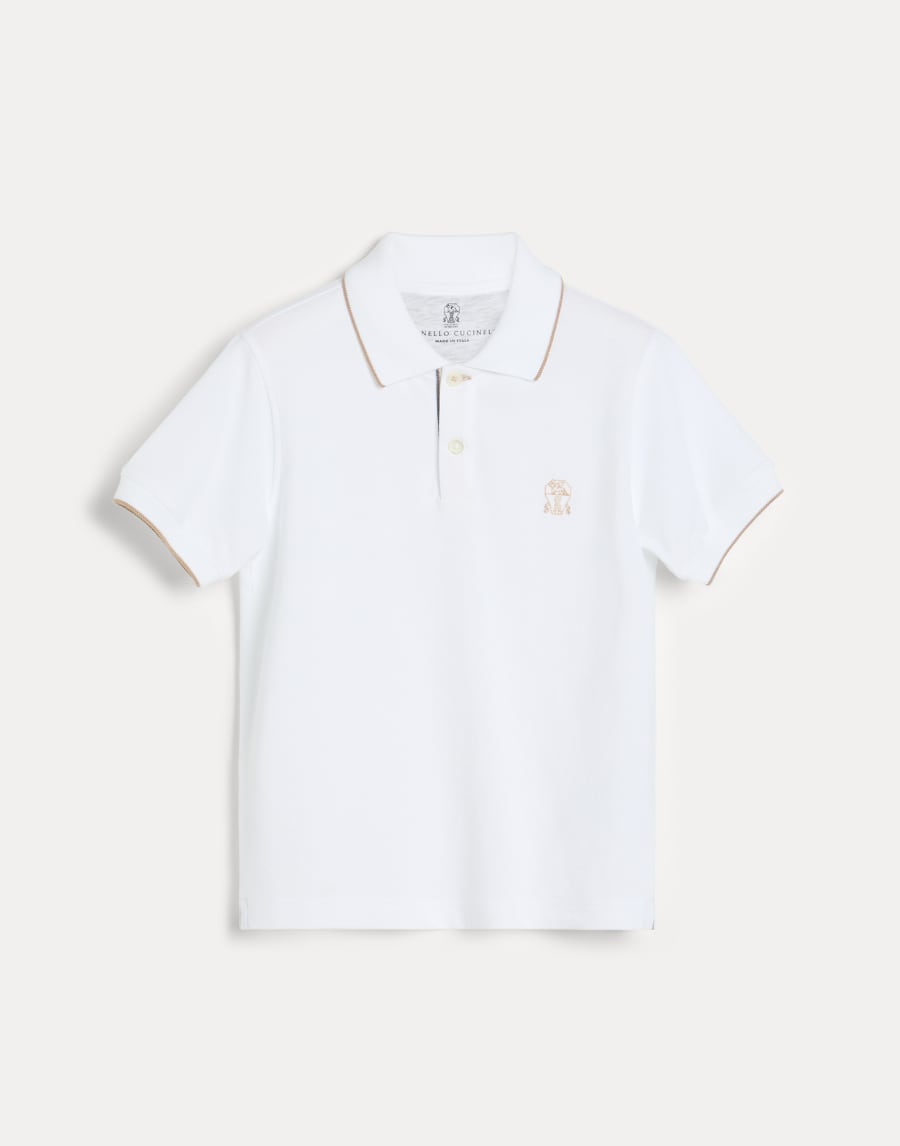 Piqué polo shirt White Boys - Brunello Cucinelli