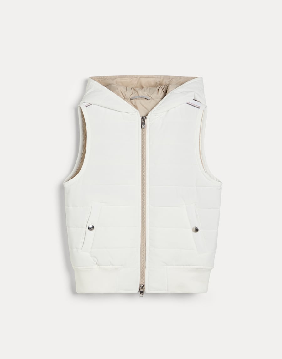 Nylon down vest Off-White Boys - Brunello Cucinelli