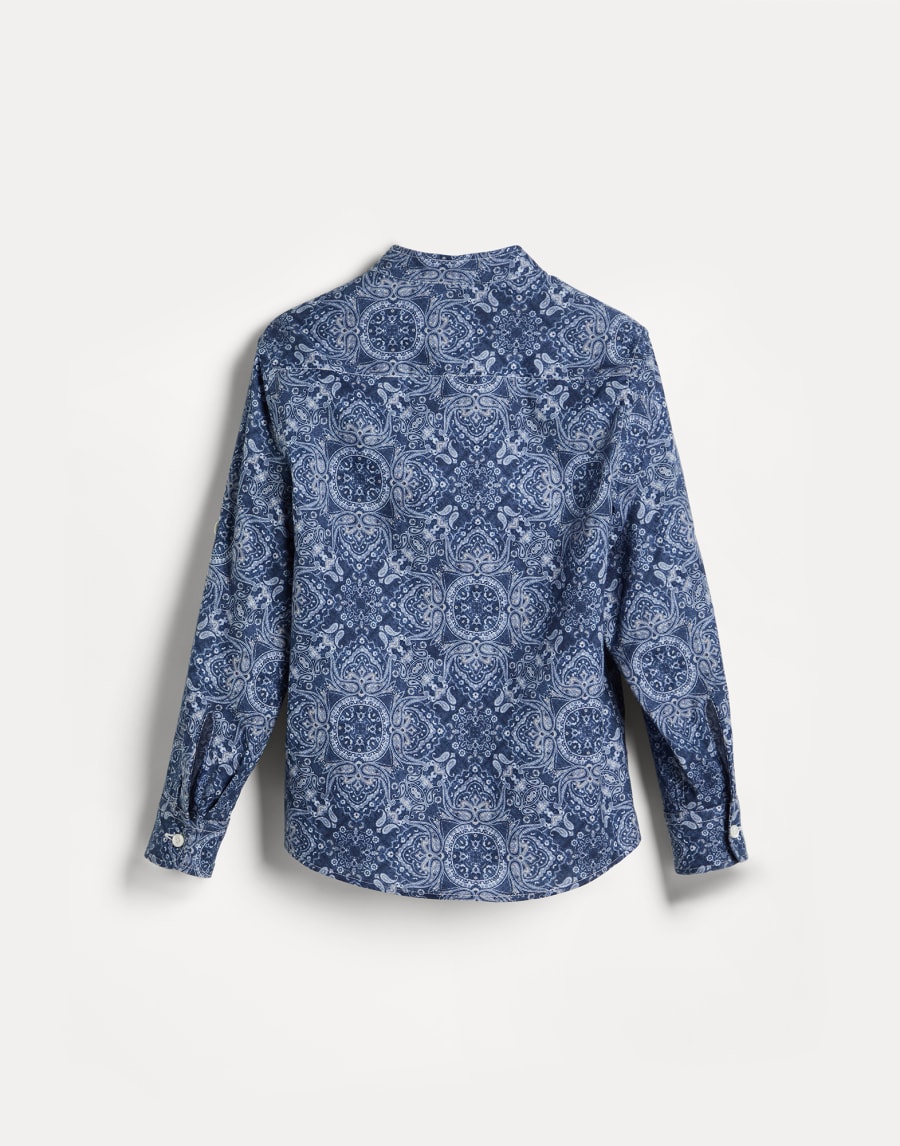 Mandarin collar shirt Blue Boys - Brunello Cucinelli
