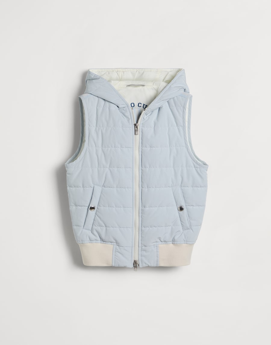 サーモア®フィリング ベスト スカイブルー ボーイズ - Brunello Cucinelli