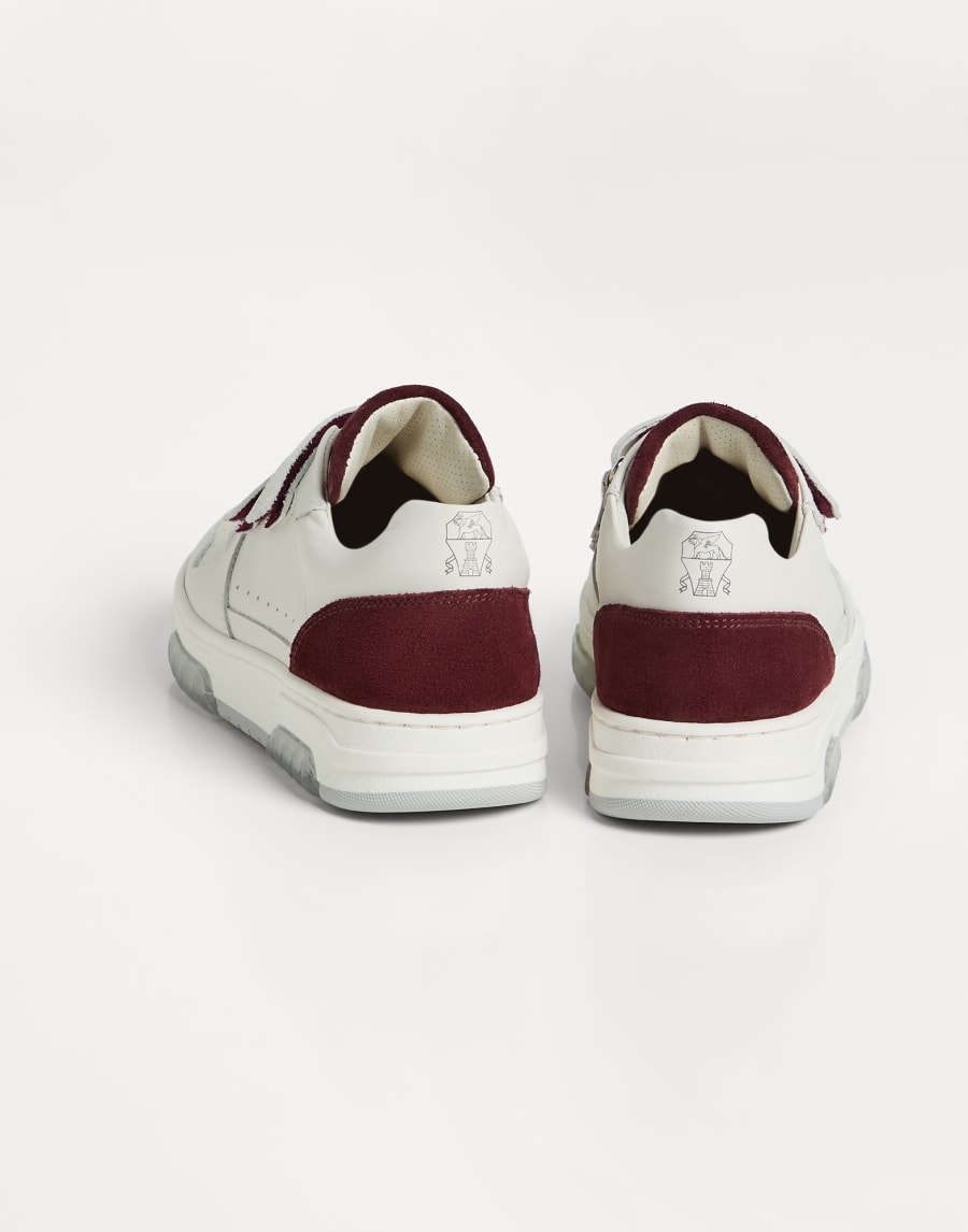 Calfskin and suede sneakers White Boys - Brunello Cucinelli