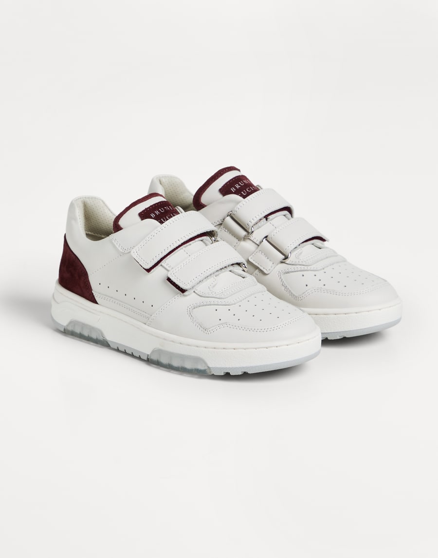 Calfskin and suede sneakers White Boys - Brunello Cucinelli