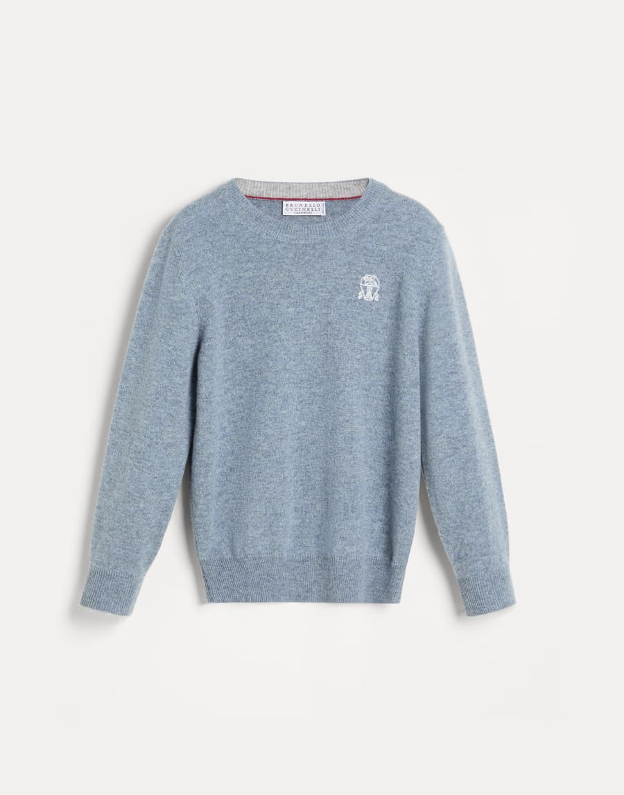 Джемпер из кашемира Небесно-Голубой Мальчики - Brunello Cucinelli