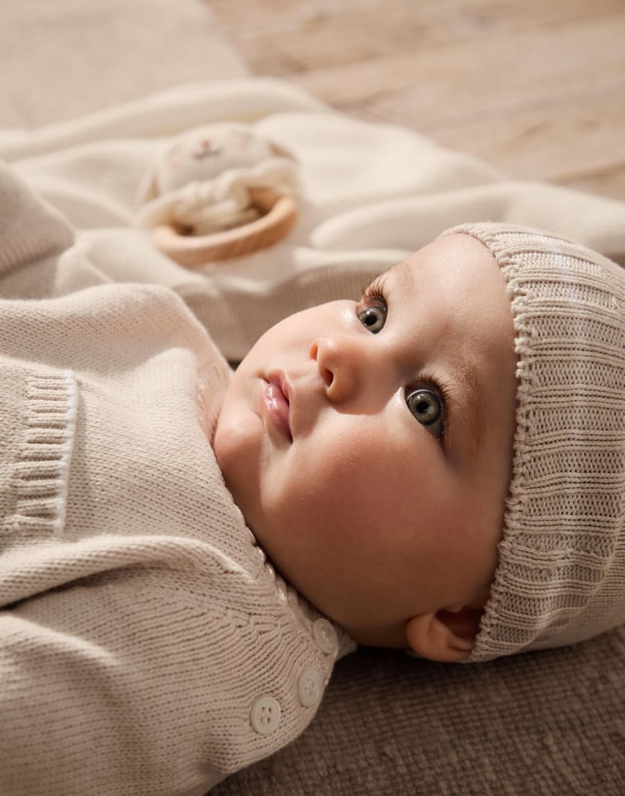 Комбинезон Baby Bernie из трикотажа Овсяный Малыши - Brunello Cucinelli