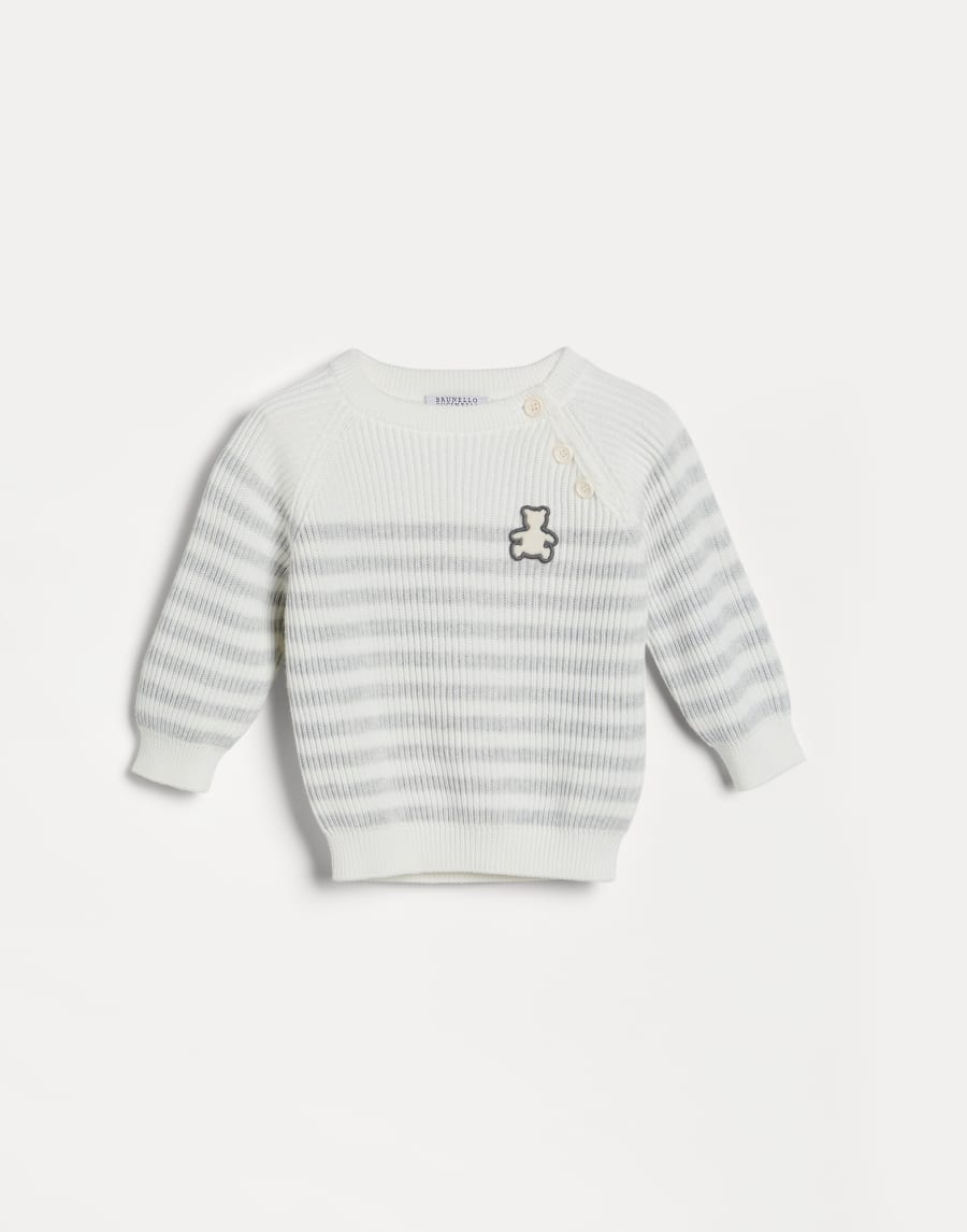 Bernie Baby striped sweater Panama Baby - Brunello Cucinelli