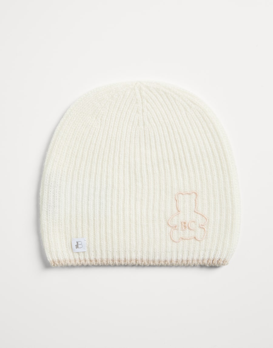 Bernie Baby knit beanie Oat Baby - Brunello Cucinelli