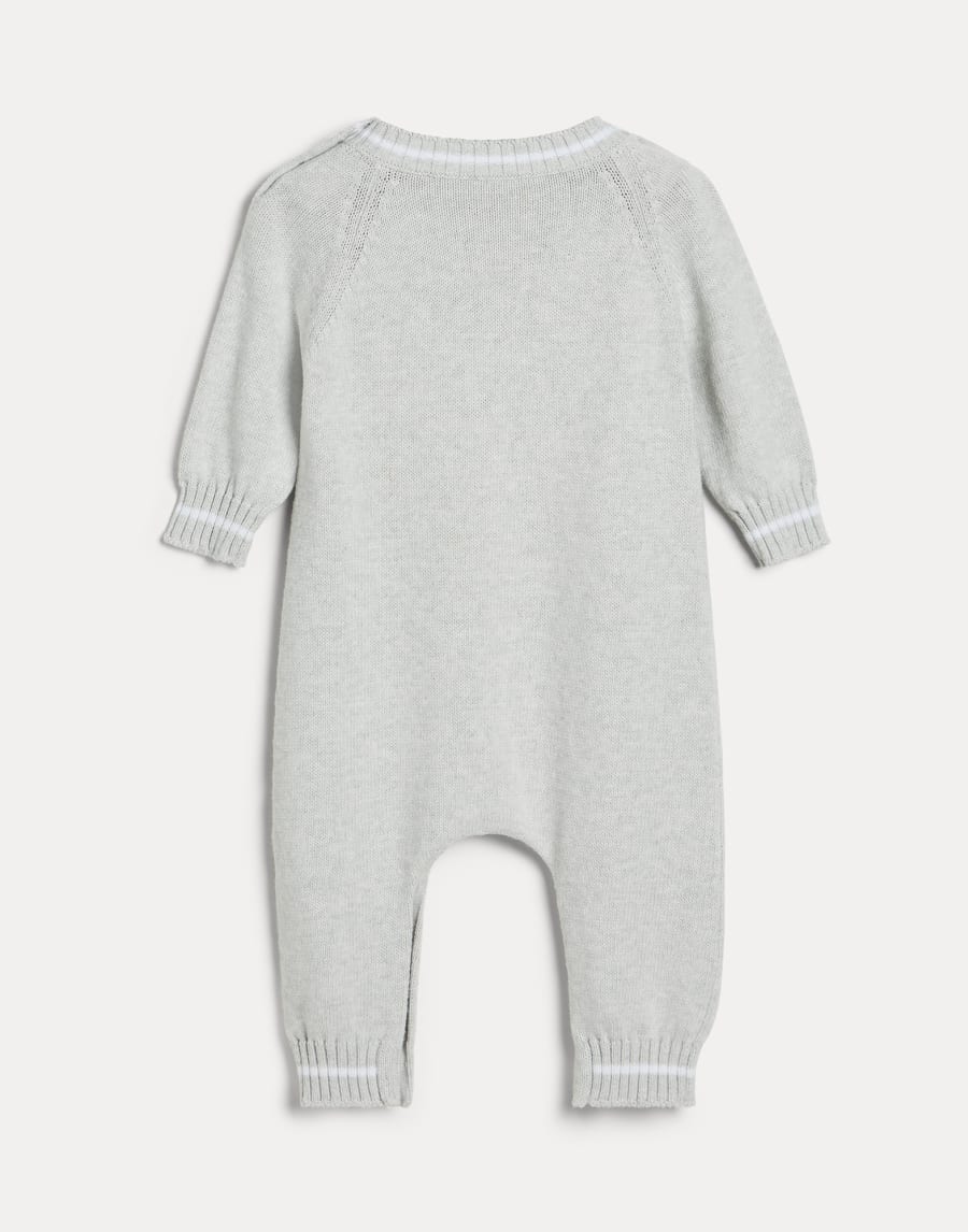 Комбинезон Baby Bernie из трикотажа Туман Малыши - Brunello Cucinelli