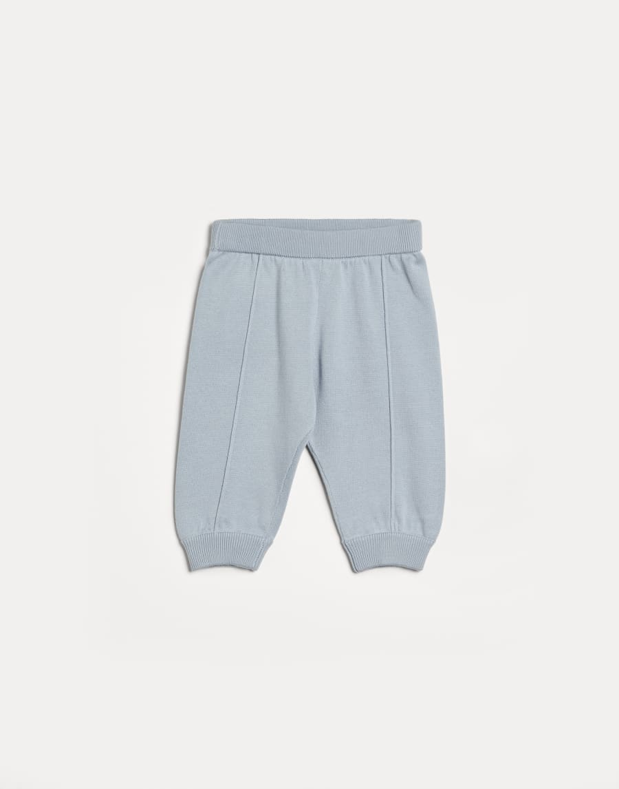 Брюки Baby Bernie из трикотажа Jacquard Голубовато-Белый Малыши - Brunello Cucinelli