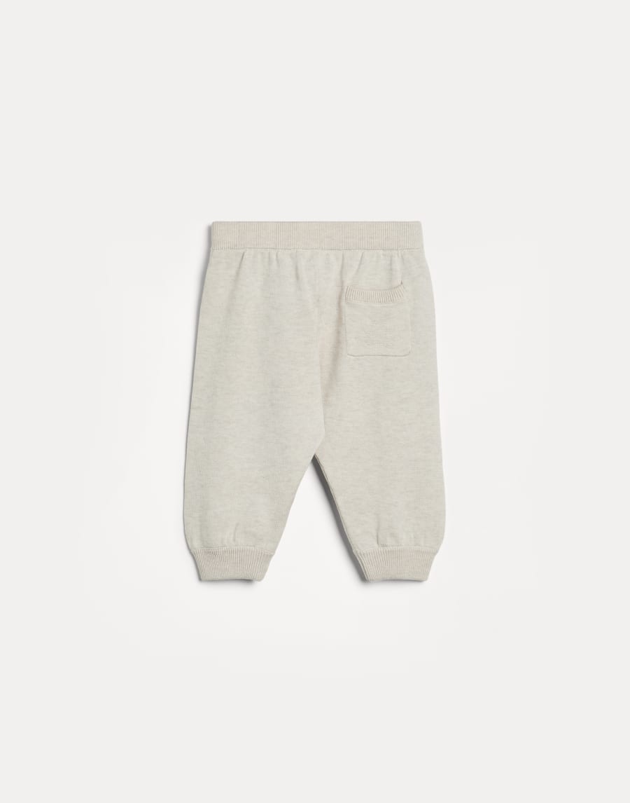 Брюки Baby Bernie из трикотажа Jacquard Овсяный Малыши - Brunello Cucinelli