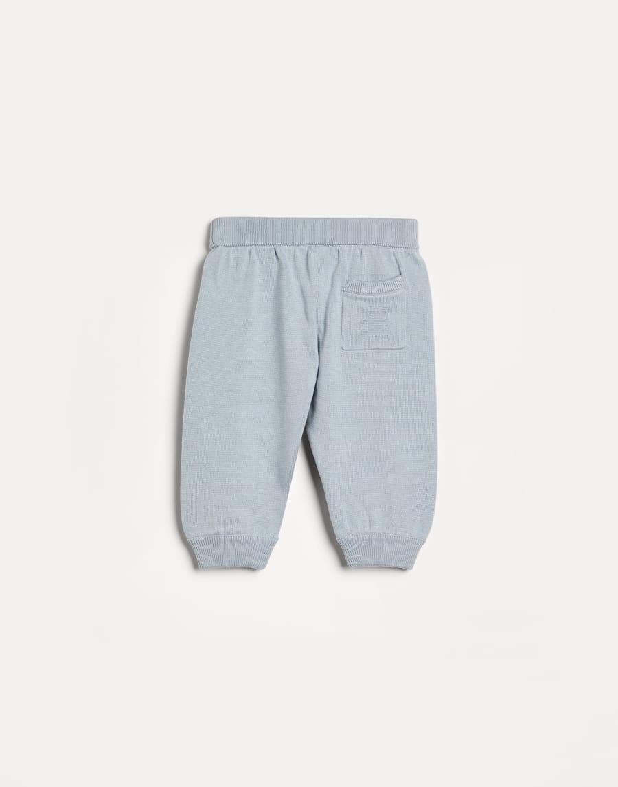 Брюки Baby Bernie из трикотажа Jacquard Голубовато-Белый Малыши - Brunello Cucinelli