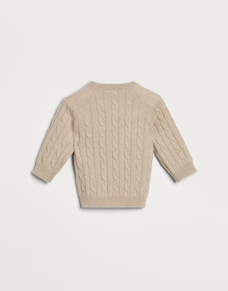 Maglia Baby Bernie a treccia Avena Baby - Brunello Cucinelli