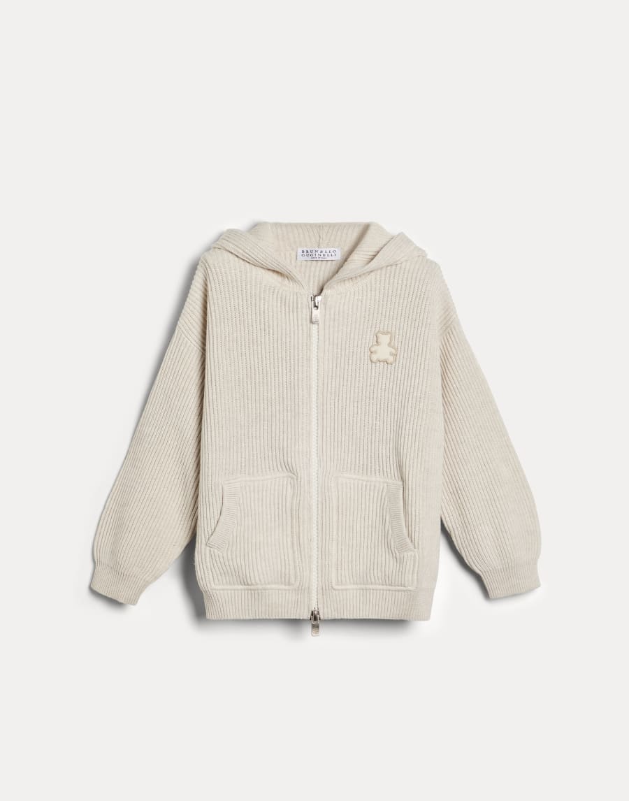 伯尼小熊棉开衫 燕麦色 幼童 - Brunello Cucinelli