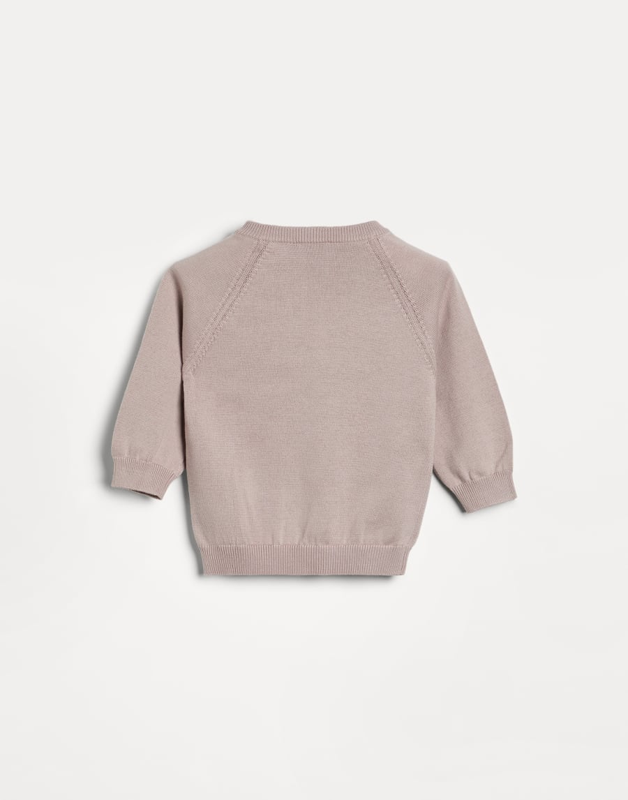 Bernie Baby jacquard sweater Pink Baby - Brunello Cucinelli