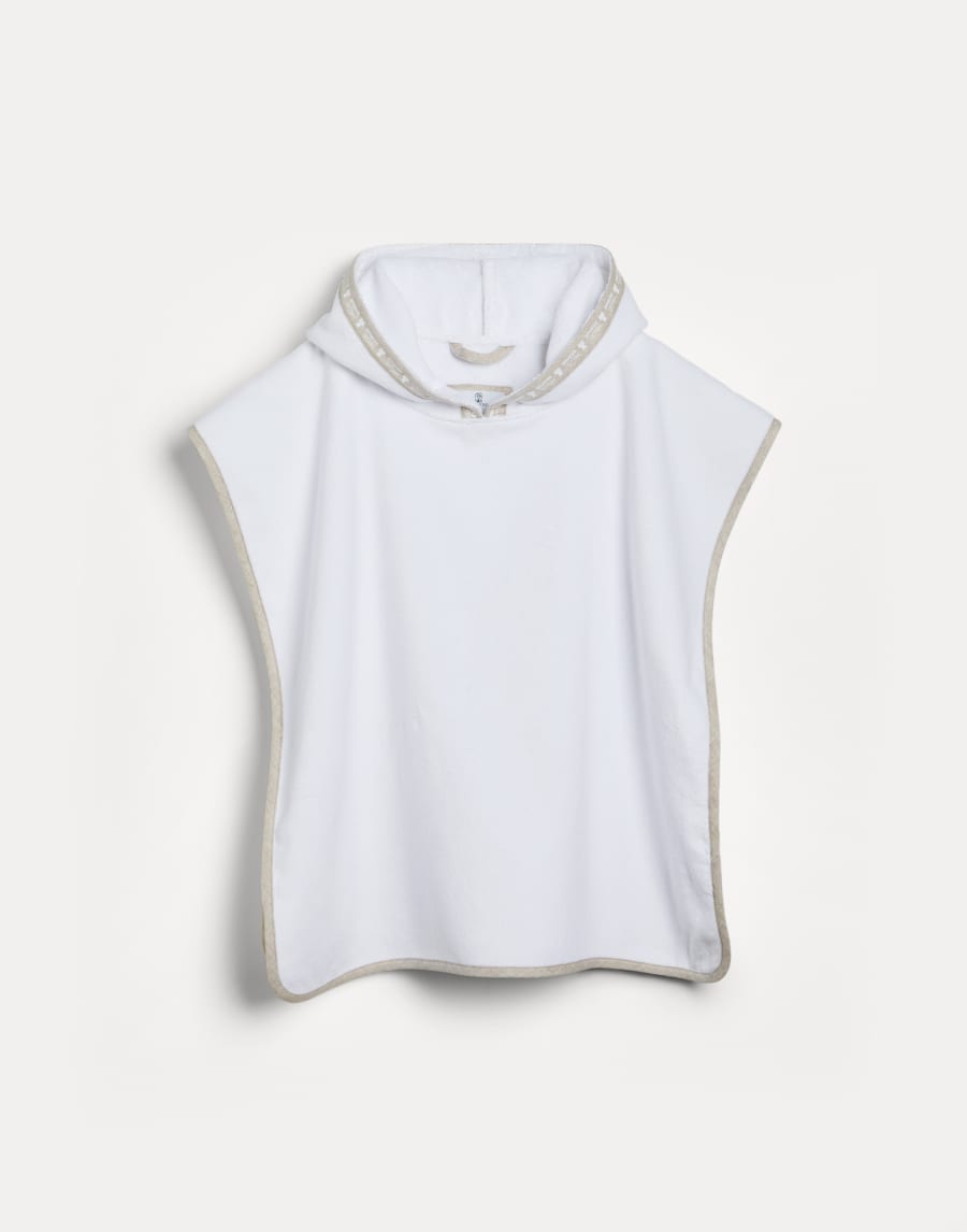 Bathrobe poncho White Baby - Brunello Cucinelli