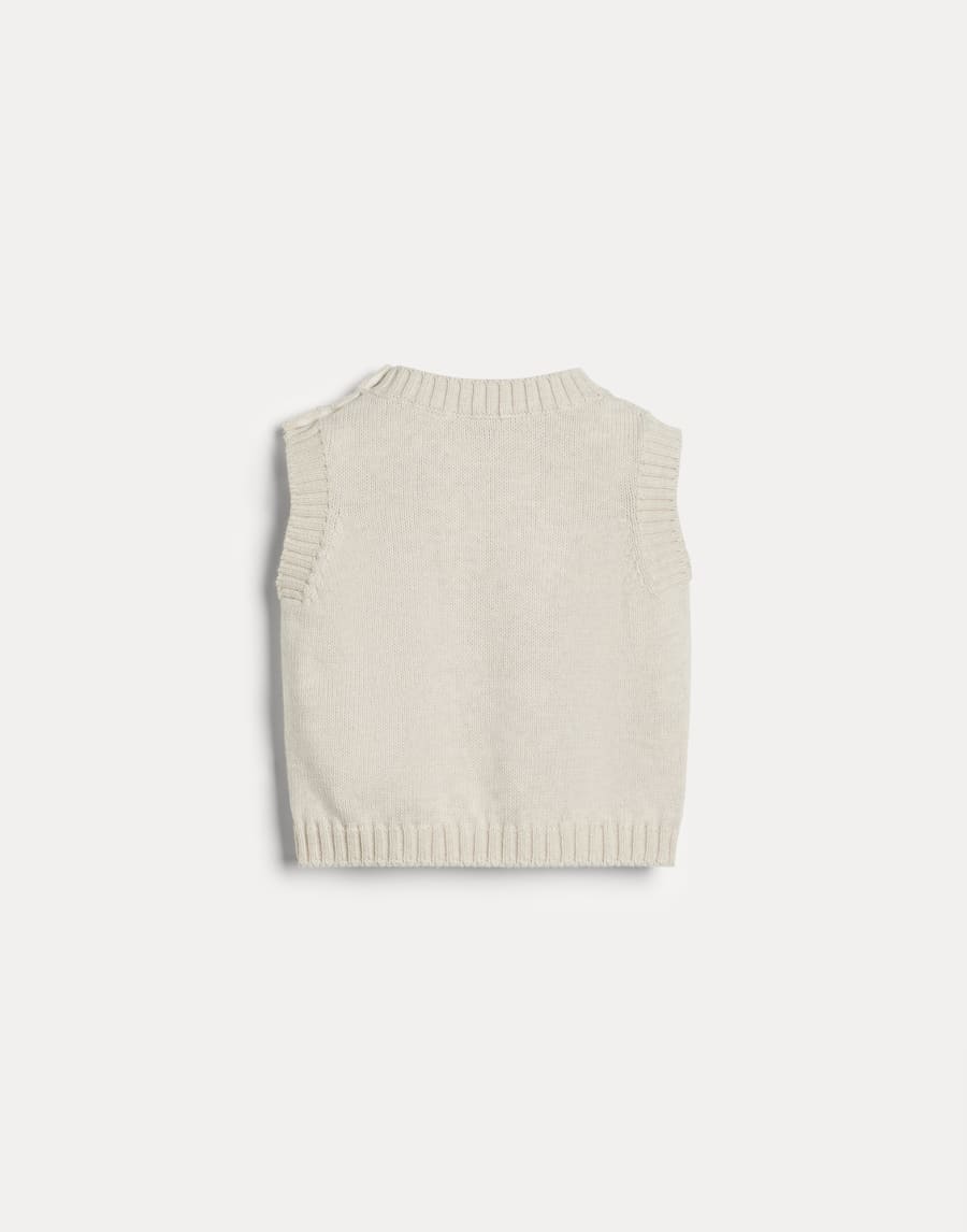 伯尼小熊幼童背心 燕麦色 幼童 - Brunello Cucinelli