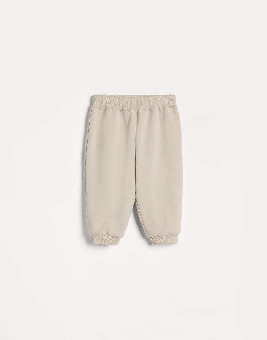 French terry Bernie Baby trousers Oat Baby - Brunello Cucinelli