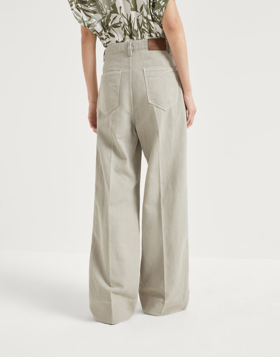 Pantalon ample Vert Kaki Femme - Brunello Cucinelli