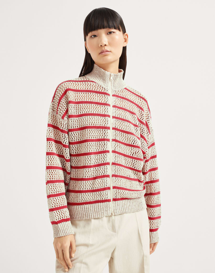 Dazzling Net cardigan Red Woman - Brunello Cucinelli
