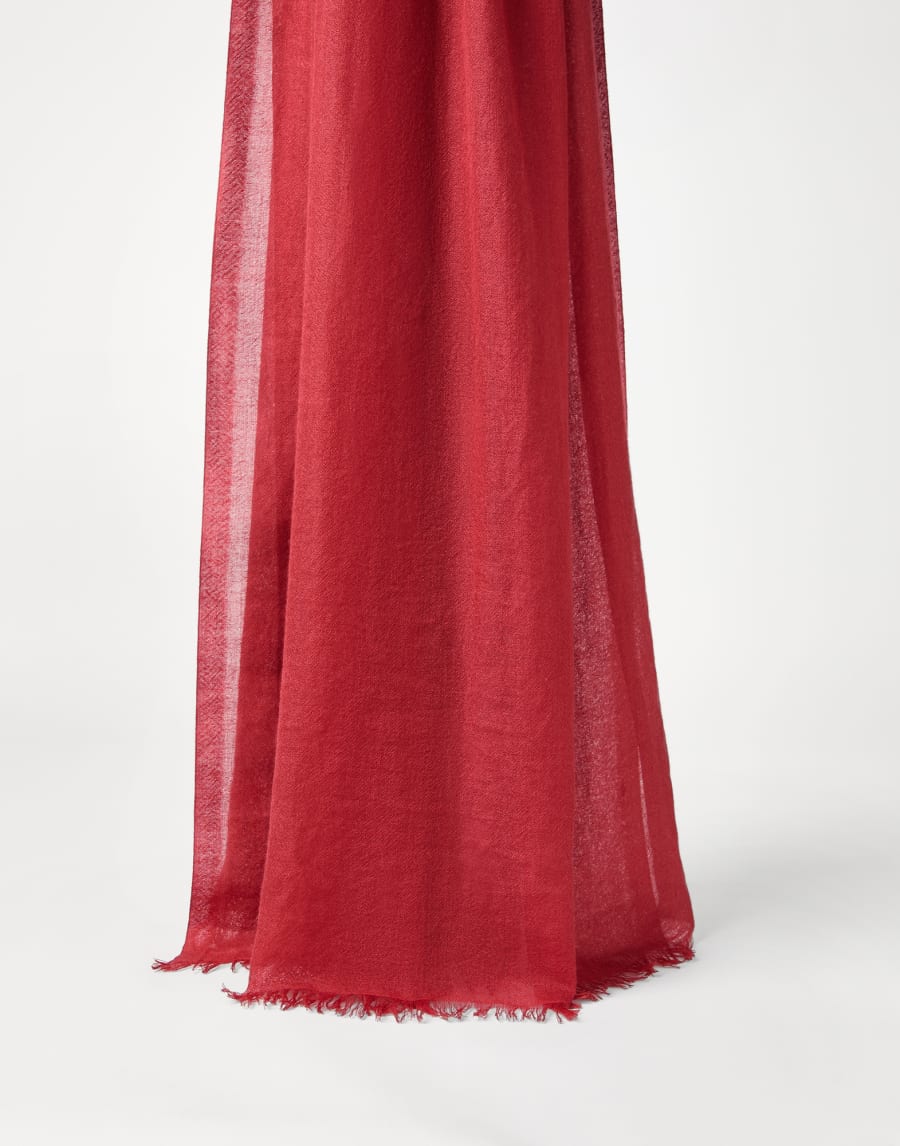 Cashmere and silk scarf Red Woman - Brunello Cucinelli