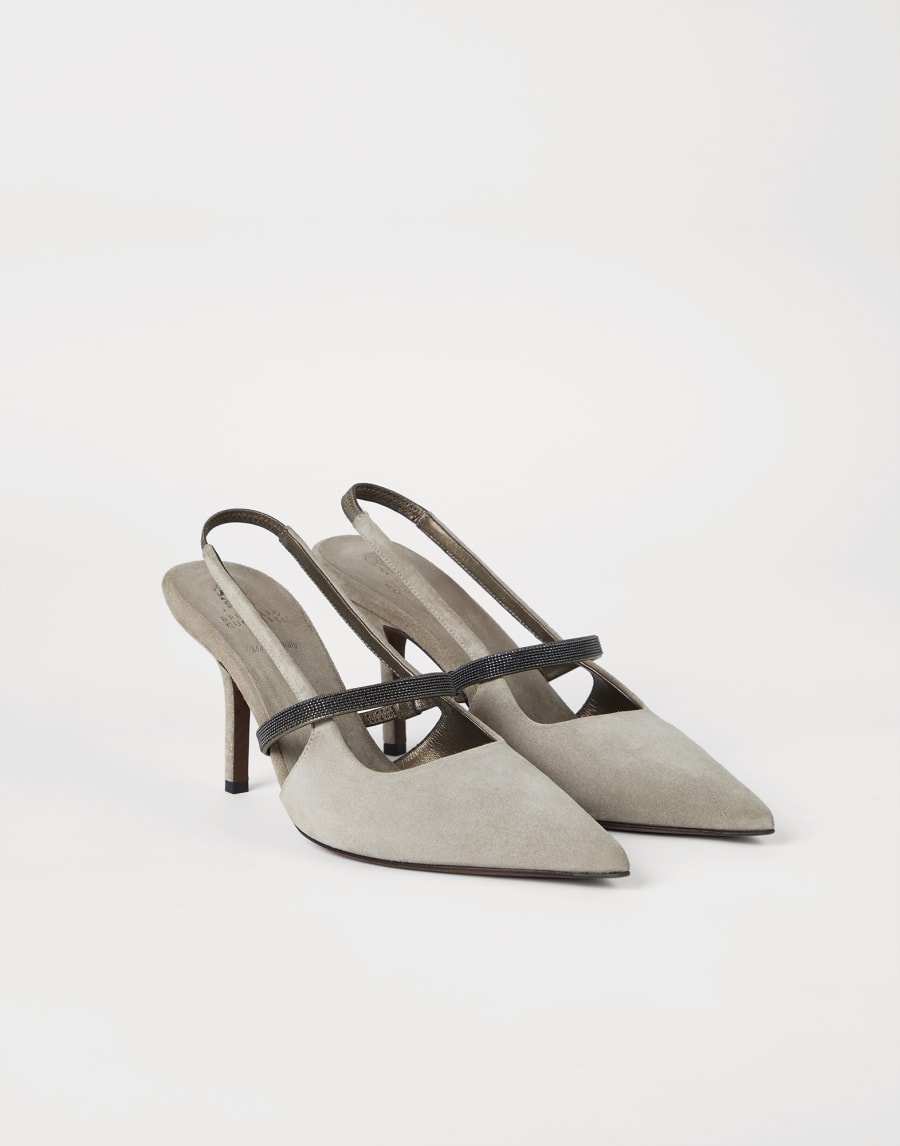 Suede heels Light Grey Woman - Brunello Cucinelli