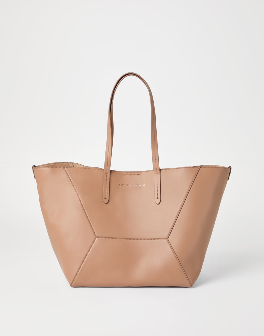 Calfskin BC Duo bag Peach Pink Woman - Brunello Cucinelli