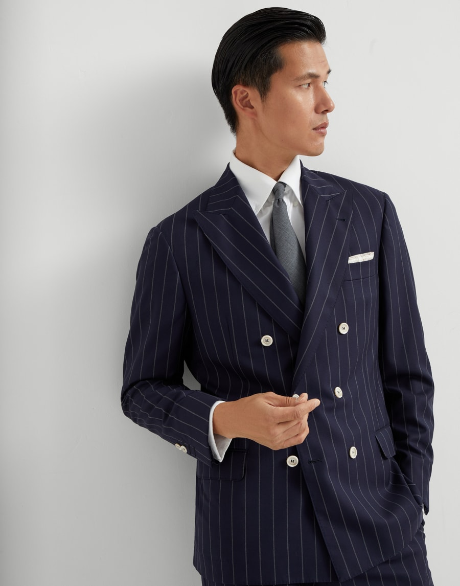 One-and-a-half breasted blazer Blue Man - Brunello Cucinelli