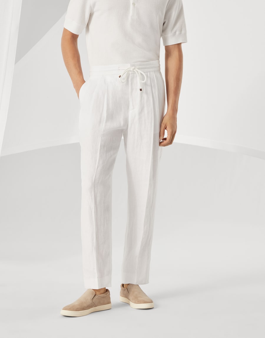 Trousers with drawstring Panama Man - Brunello Cucinelli